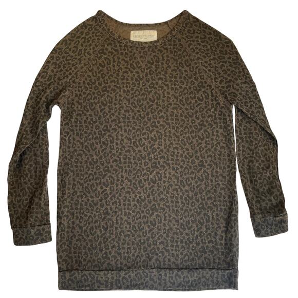 Obey Propaganda Women Sweatshirt M Brown Animal Print Long Sleeve - Picture 1 of 6